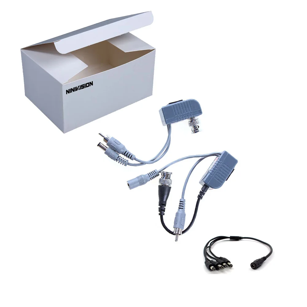 Горячая UTP CCTV BNC Видео балун Мощность Пассивный Rj45 POE мощность видео аудио 3 в 1