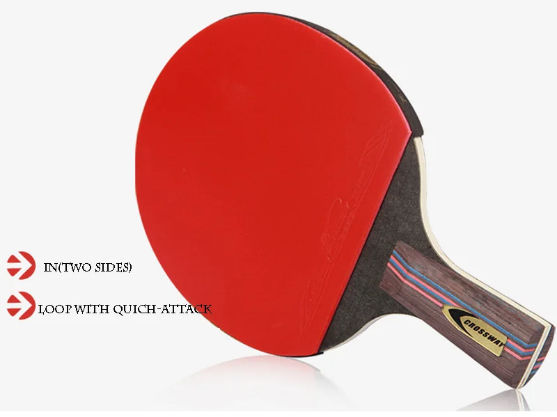 Table Tennis Racket Professional Horizontal Double Grip Ping Pong ... Table Tennis Racket Professional Horizontal Double Grip Ping Pong ...