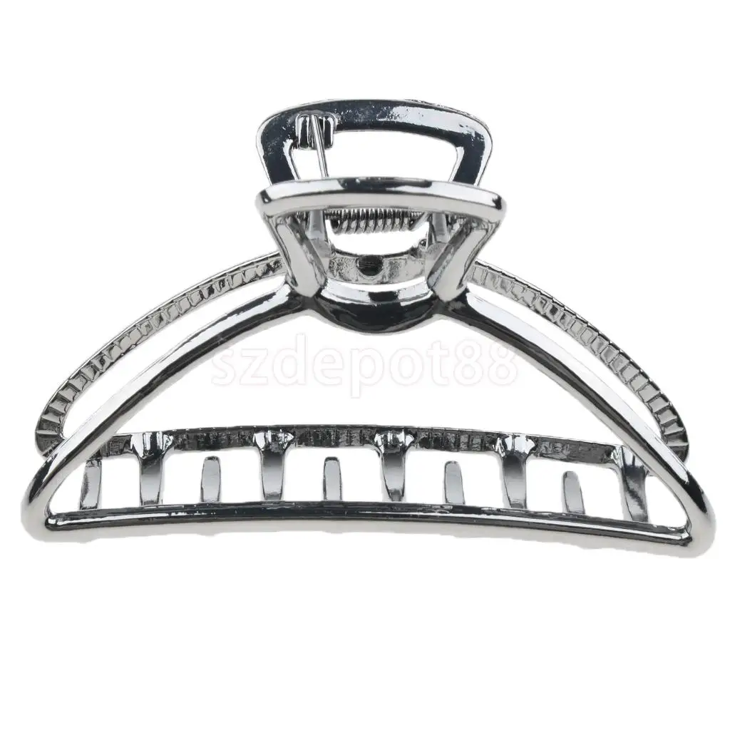 Hair Claw Large Grip Thick Hair Metal Jaw Clips Folding Clamp for Women Ladies