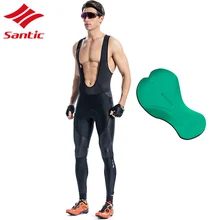 Santic штаны для велоспорта с подкладкой для мужчин, велосипедный комбинезон, брюки Pro 4D Pad Road, одежда для велоспорта, Pantalon, Ciclismo Hombre