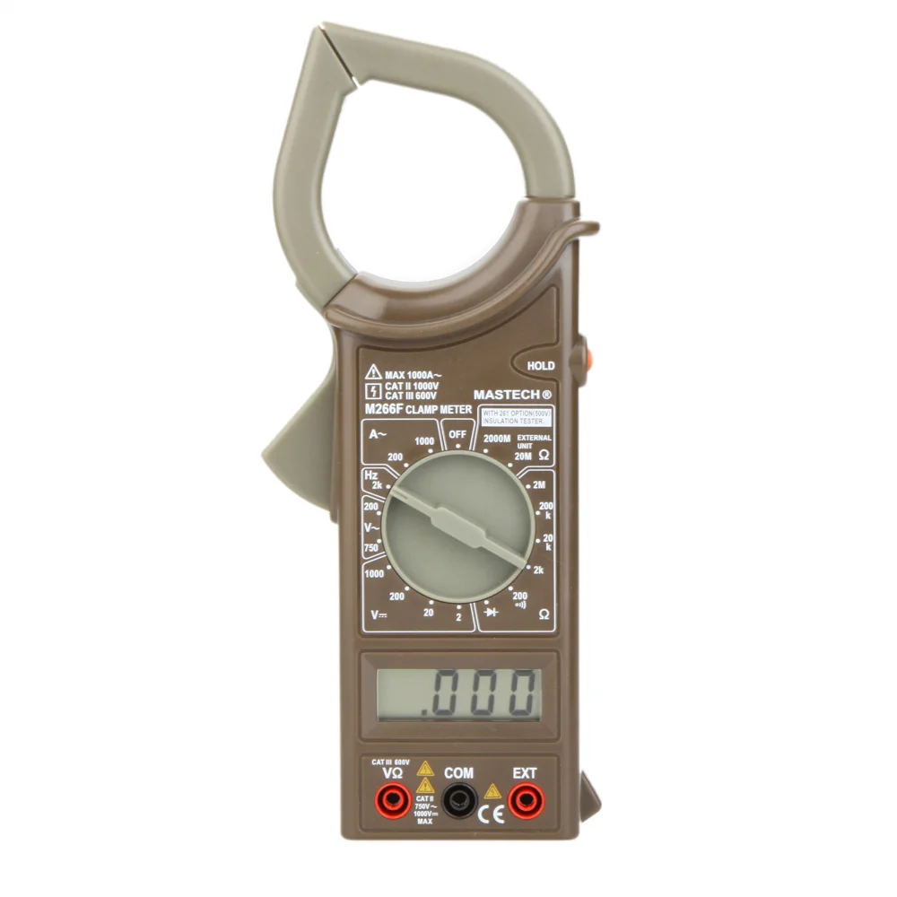 

MASTECH M266F Digital AC Clamp Meter AC Current Resistance Tester Detector with Diode