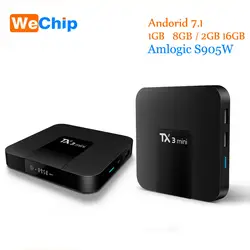 5 шт./лот Amlogic S905W 4 ядра TX3 Мини Android 7,1 Smart ТВ-приставка 2 + 16G Suppot H.265 4 K 2,4 ГГц Wi-Fi Media Player IP ТВ коробка