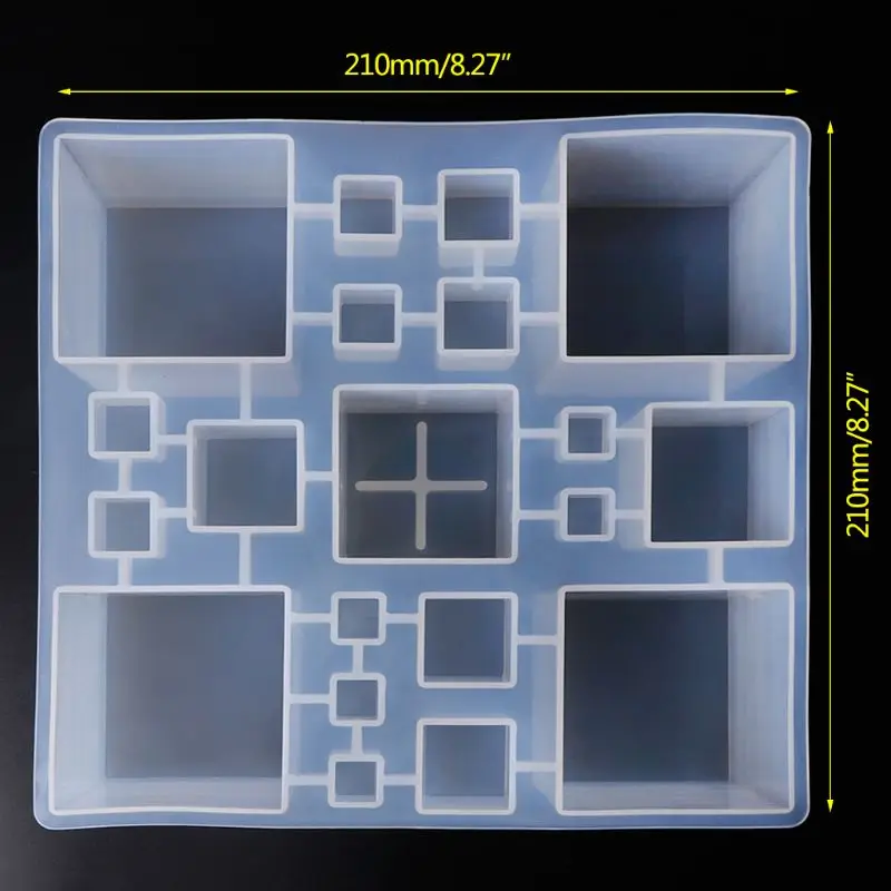 Силиконовая форма, совпадающий куб, зеркало разных размеров, комбинированное, сделай сам, изготовление ювелирных изделий, украшение торта, ремесла, инструменты ручной работы из эпоксидной смолы