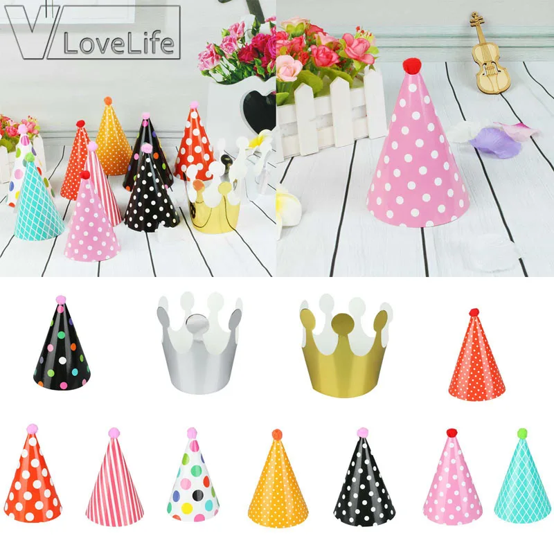 Birthday Party Hats and Crowns Fun Party Hats Set For Kids and Adults