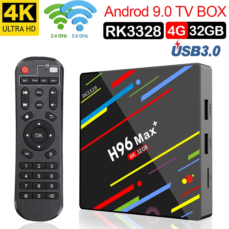 H96 MAX Plus TV Box Android 9.0 Smart Set Top Box RK3328 4GB 32GB 5G Wifi 4K H.265 Media player H96 Pro H2 PK X96 MAX