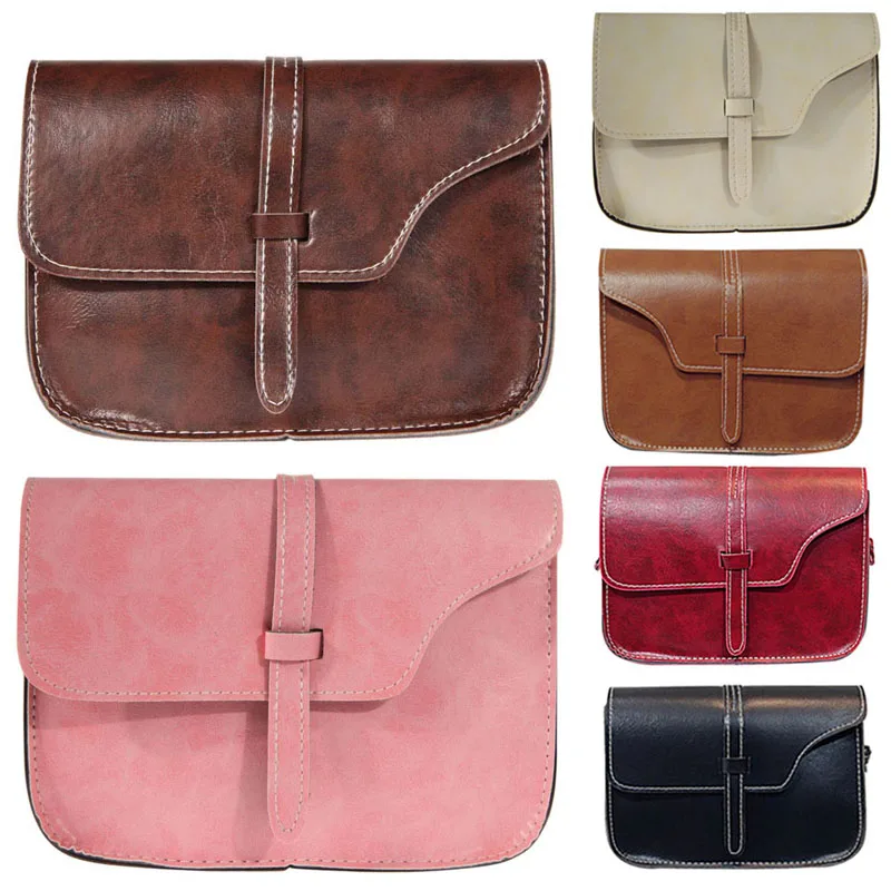 

New Small Women Bag Women PU Leather Messenger Bags Female Vintage Sling Shoulder Bags Retro Cross Body Handbag sac a main