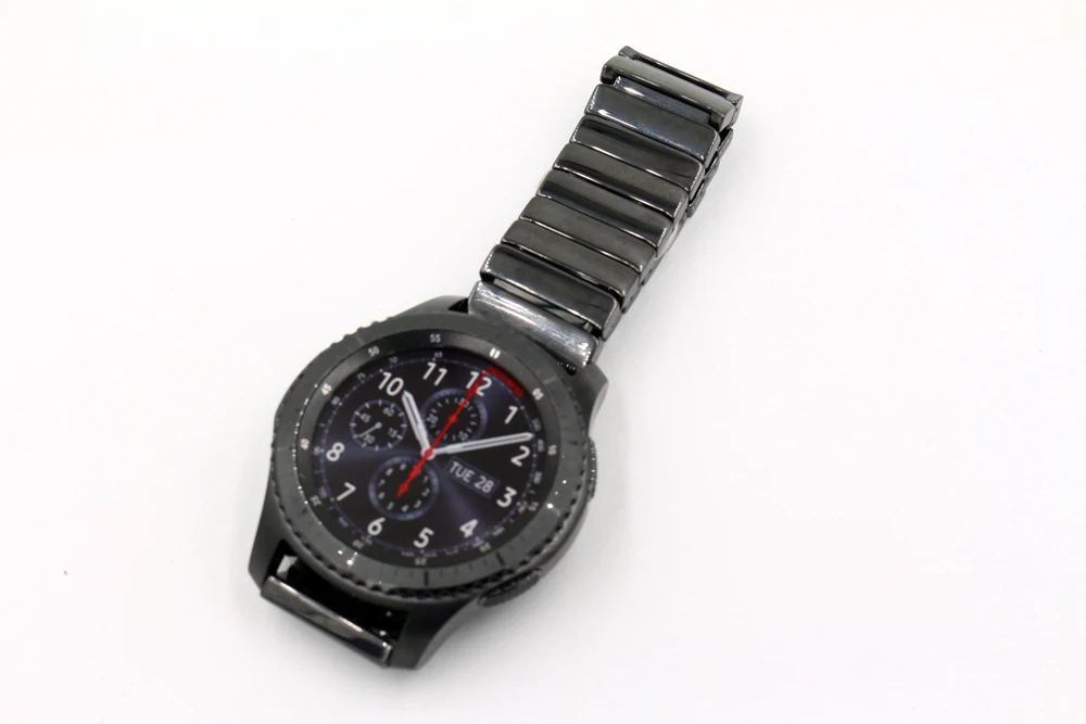 URVOI 22mm band for Samsung Galaxy Gear S3  R760 R77 ceramic link bracelet strap wrist butterfly closure quick release pins14
