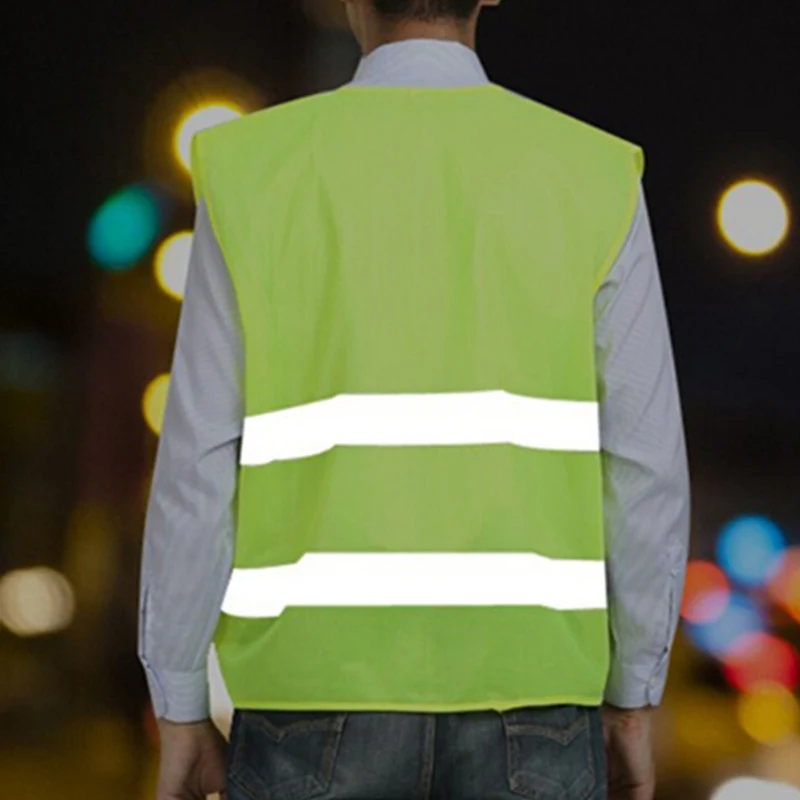 New Plus Size 62g Reflective Vest Working Clothes Provides High Visibility Day Night For Running Cycling Warning Safety Vest