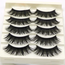 Новые 25 пар натуральные мягкие ресницы ручной работы Толстые Накладные ресницы объемный макияж Крест Поддельные ресницы Инструменты для наращивания