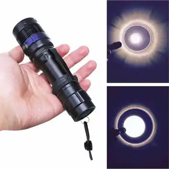 

3000 Lumen Zoomable CREE XM-L Q5 LED Flashlight Torch Zoom Super Bright Light glare work light travel lighting flashlight #3J31