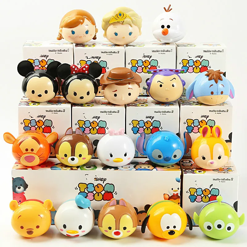 

9pcs/lot High Qulity figure Toy Set Mickey Stich Minnie Winnie Tiger Action Figures Home Decor Gifts Desk Toys for Children