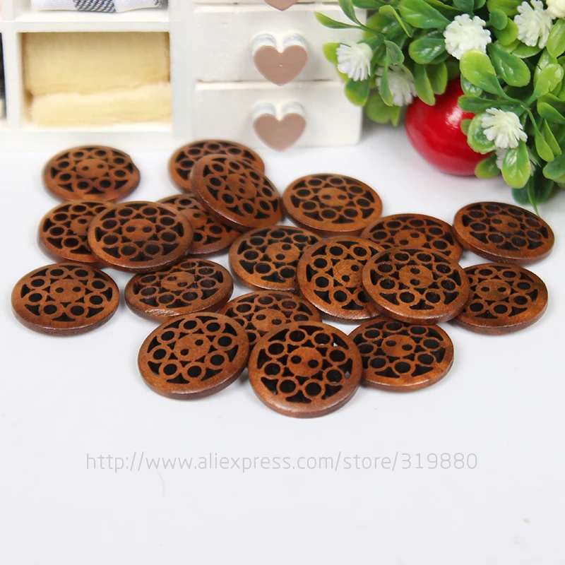 30 шт. деревянные пуговицы с 2 отверстиями 20 мм|clothing cotton|accessories cartclothing sticker |