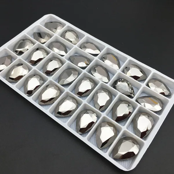 4x6mm~30x40mm Colors Teardrop Glass Crystal Fancy Stone Pointed back Pear Rhinestone Droplet Beads for Jewelry Making 