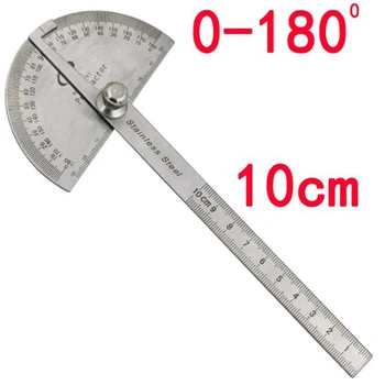 

Metal Ruler 10cm Patchwork Straight Ruler for Student 180 Protractor Stainless Steel Drawing Template Tool School Stationery New