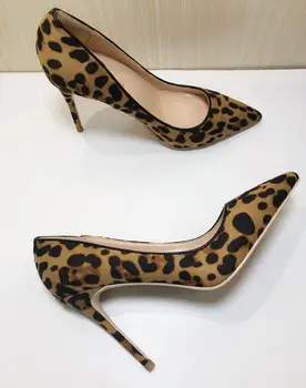 

Sexy Leopard Heels Pumps Women Shoes High Heels Pointed Toe 12CM Stiletto Heels Ladies Dress Shoes Slip-on Pumps Women Shoes