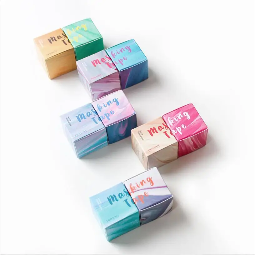 

4 pcs/box Creative Dot/Pure Color Washi Tape set DIY Scrapbooking Sticker Label Masking Tape box School Office Supply stationery