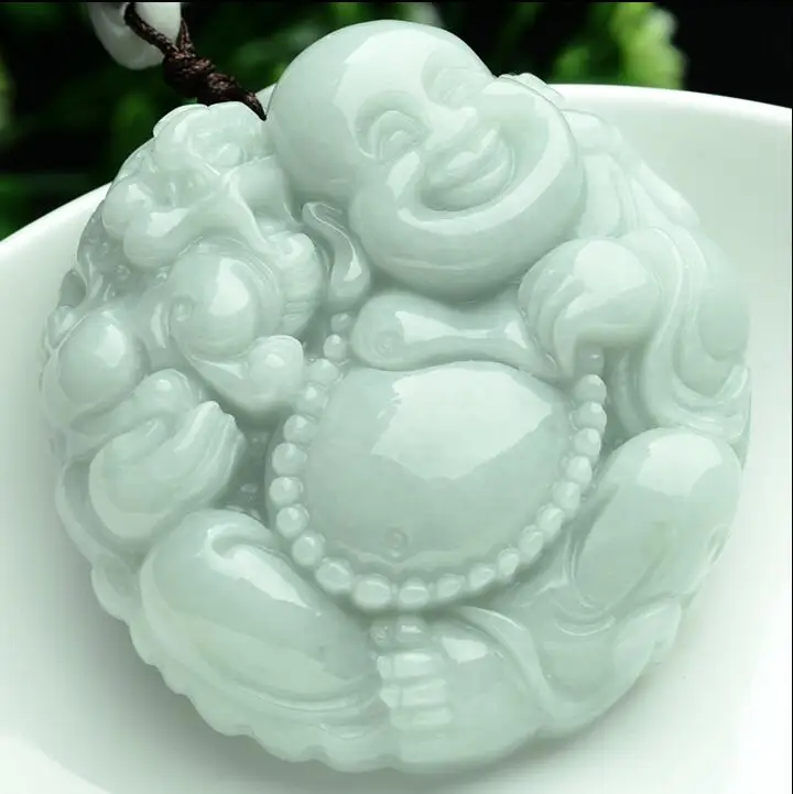 

Light Green 100% Natural A PENDANT Buddha God Dragon Pi Xiu 225285