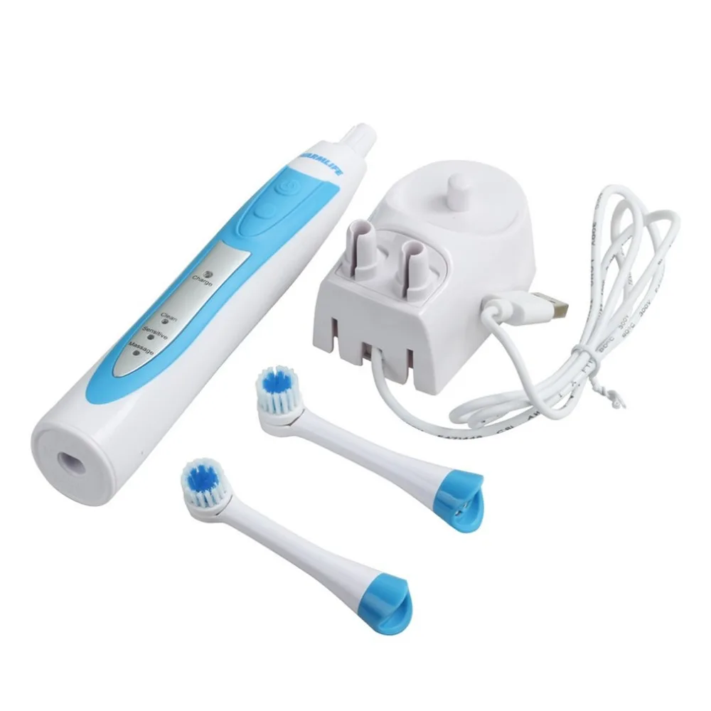 

Professional Ultrasonic Rotary Electric Toothbrush USB Rechargeable Soft Brush for Oral Hygiene Dental Care Tooth Brush A267-W