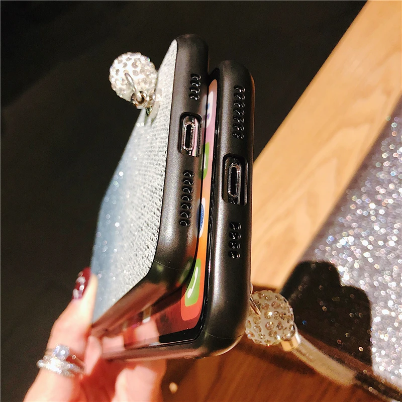 Моды алмаза градиентый Блестящий DIY кисточка чехол для iPhone 6 S 7 8plus X XR XS Макс 5 5S SE