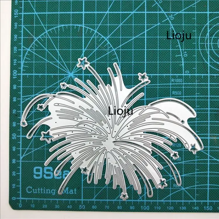 LIOJU Звездные штампы фейерверк металлические режущие штампы новые высечки для рукоделия тиснение открытки для изготовления рождественских поделок