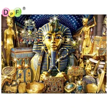 DPF полная квадратная Алмазная вышивка на заказ 5D DIY Алмазная картина вышивка крестиком египетские сокровища мозаичный узор рукоделие Декор