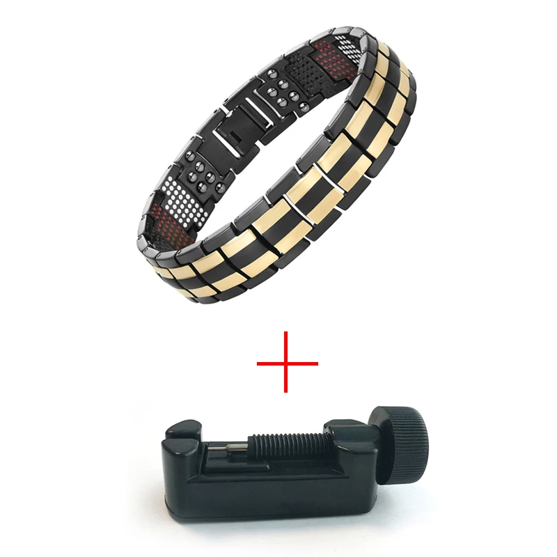Add tool WMBT036T IWrist Магнитный чистый титановый браслет для мужчин черный 4в1-ve ионы Германий инфракрасные браслеты повышают циркуляцию крови - Окраска металла: Add tool WMBT036T