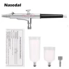 Nasedal Double Action Airbrush spray gun 20cc 40cc 0.3mm Gravity Feed Air Brush Cake Tattoo Nail Makeup Car Painting Tool ► Photo 2/6