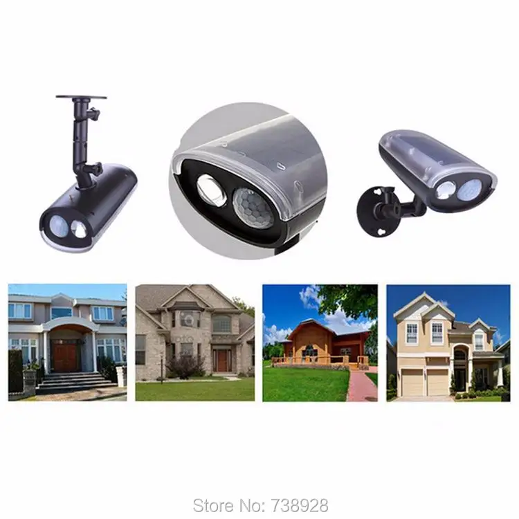 Sensor de Movimento Solares ao ar Livre à Prova Montagem na Parede Luzes da Noite Lâmpadas Solar Pir Luzes Dwaterproof Água Jardim Segurança Emergência Spotlight 3 w Led 14 Lâmpadas solares