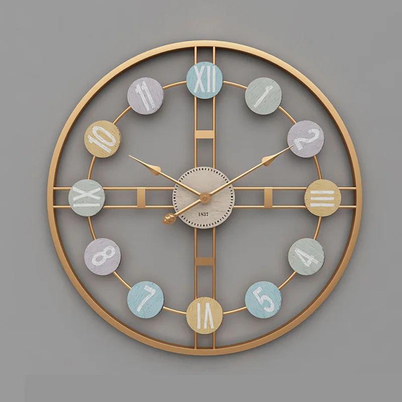 Новые 3D Подвесные часы 50 см Европейский Американский модный стиль железные бесшумные настенные часы абсолютно бесшумный Декор для спальни для домашнего декора