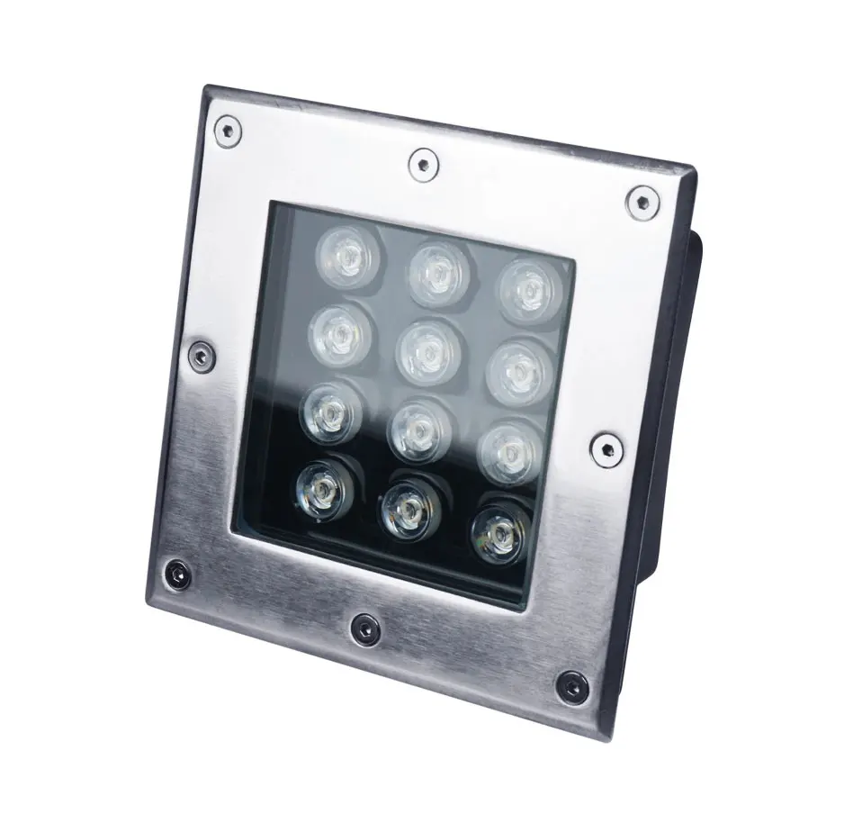 Preço de Fábrica por Atacado Subterrâneas para a Fonte do Pátio Quadrado Paisagem Luminárias Levou Luz Caminho Subterrâneo 12w 11 Preço de fábrica por atacado 12W Quadrado