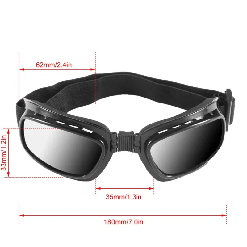 Hot Sale Outdoor Riding Glasses Folding Motorcycle Glasses Windproof Ski Goggles Off Road Racing Eyewear Adjustable Elastic Band