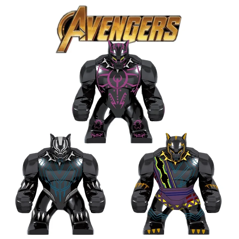 Legoed Мстители Playmobil Marvel строительные блоки минифигурная Черная пантера Железный