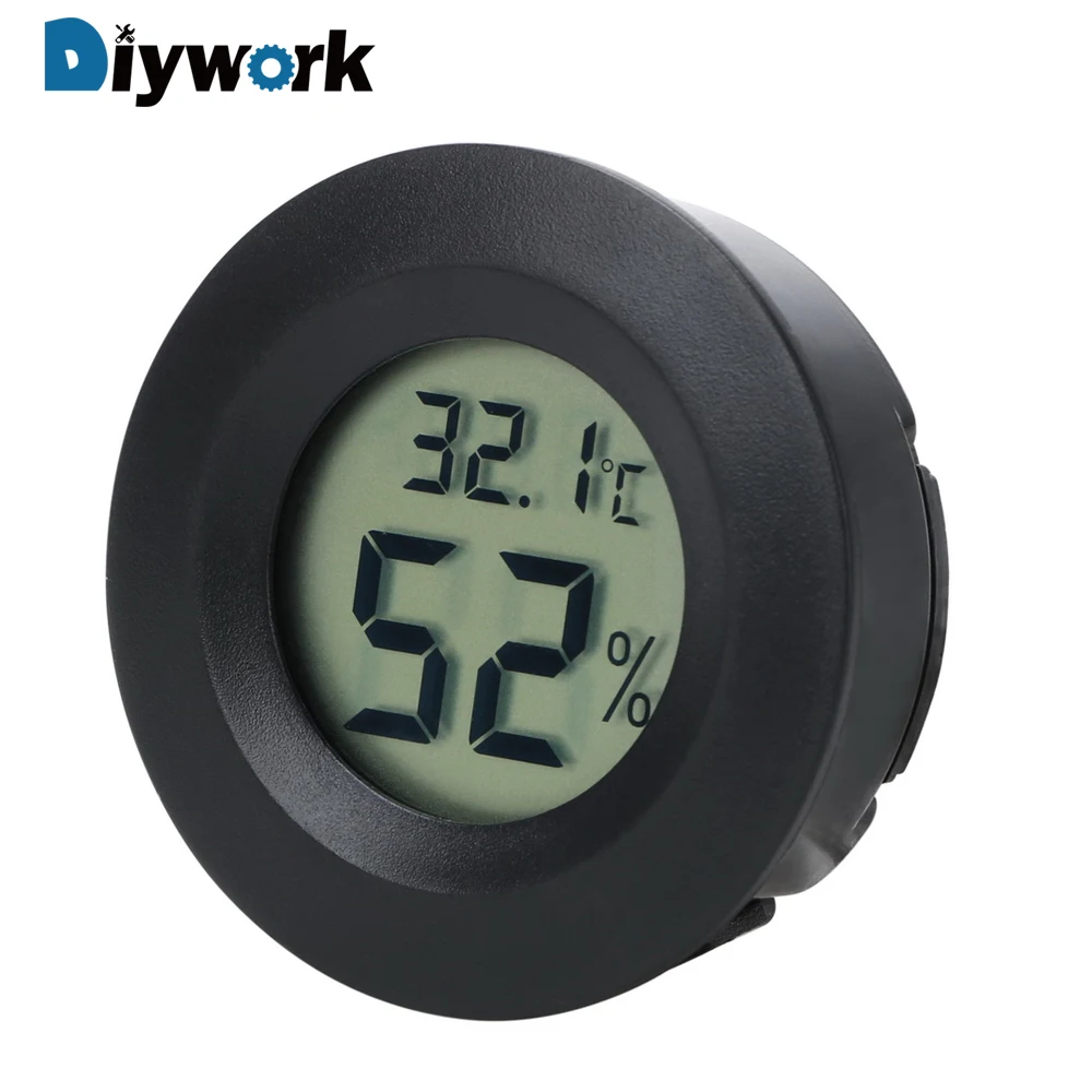 

DIYWORK LCD Digital Mini Temperature Humidity Meter Detector Thermometer Hygrometer Fridge Freezer Tester