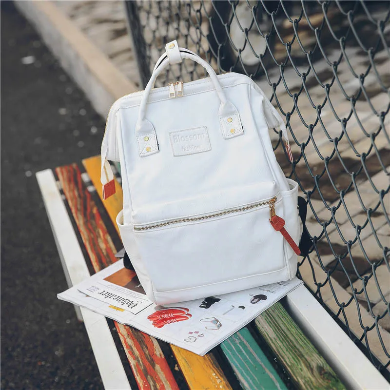Винтажный женский рюкзак, высококачественный кожаный рюкзак, вместительные школьные сумки для девочек-подростков, женские дорожные рюкзаки - Цвет: White