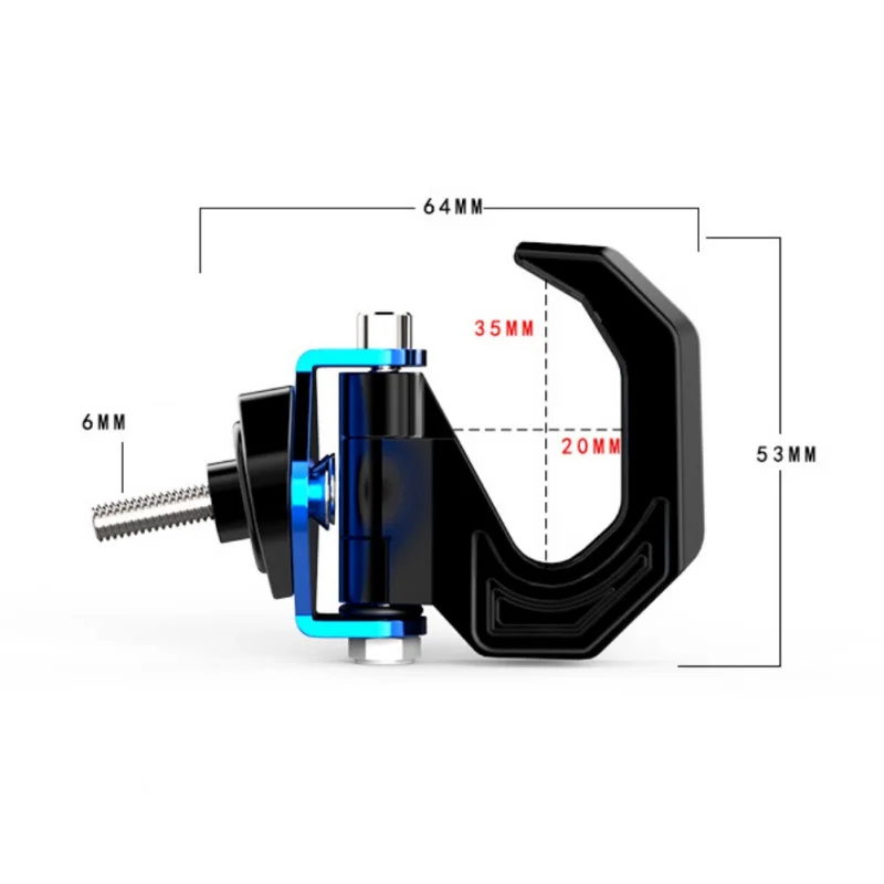 Алюминиевый сплав мотоциклетный багажный шлем двойной крюк крепление мотоциклетный скутер шлем держатель сумка бутылка крючок вешалка с винтом