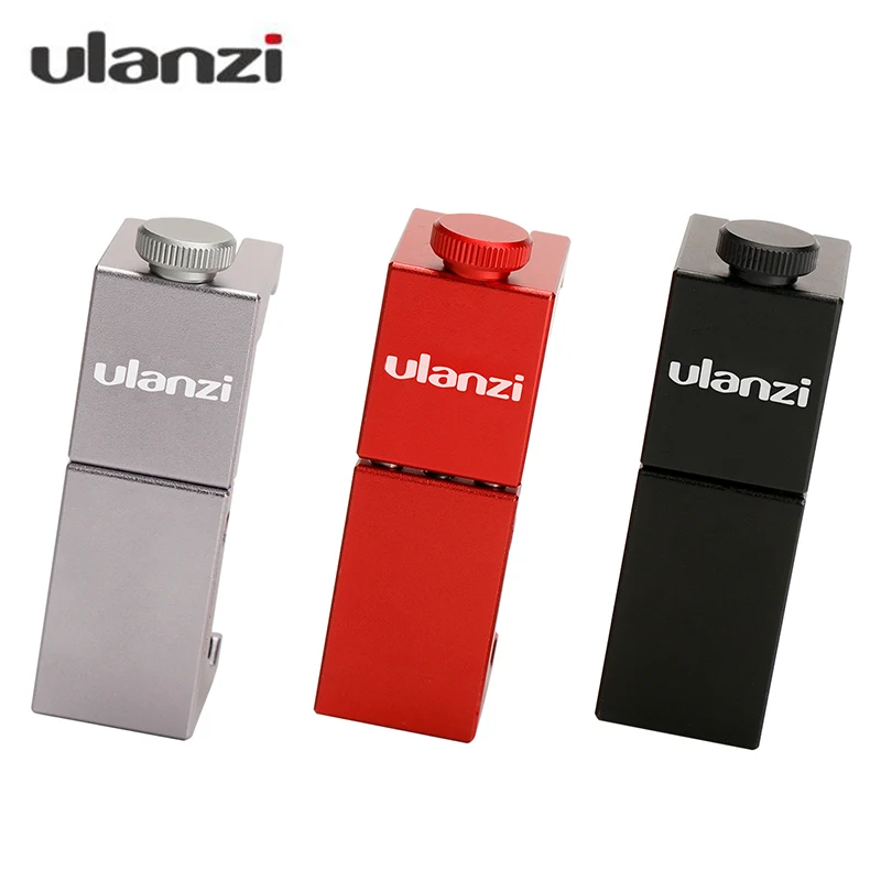  Ulanzi Metal Phone Tripod Clip Iron Man ST-02S Aluminium Smartphone Tripod Mount Stand Adapter Vert