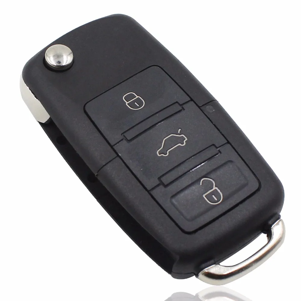 KEYYOU Folding Car Remote Flip Key Shell Case Fob For Volkswagen Vw