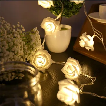 5 M 28LED Rose Flower Fairy String Licht Vakantie Verlichting Nieuwigheid Romantische Bruiloft Kerst Decoratie Rozen Lichten 5 M 28LED Rose Flower Fairy String Licht Vakantie Verlichting Nieuwigheid Romantische Bruiloft Kerst Decoratie Rozen Lichten