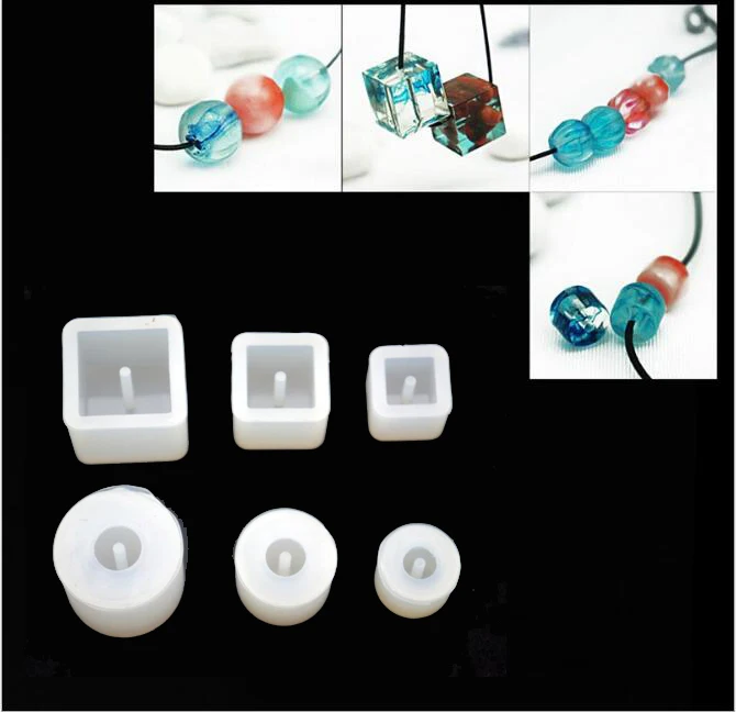 

9/12/16mm Silicone Mold for jewelry square round ball beads with hole Resin Silicone Mould handmade tool Craft epoxy resin molds