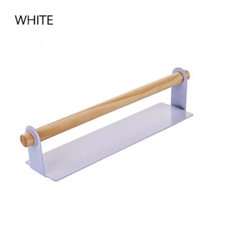 Sticky White 1 шт. деревянный и металлический настенный кронштейн, модная вешалка для полотенец, коробка для хранения тряпичных кронштейнов, Пластиковая Полка для хранения, кухонные аксессуары - Цвет: Sticky White
