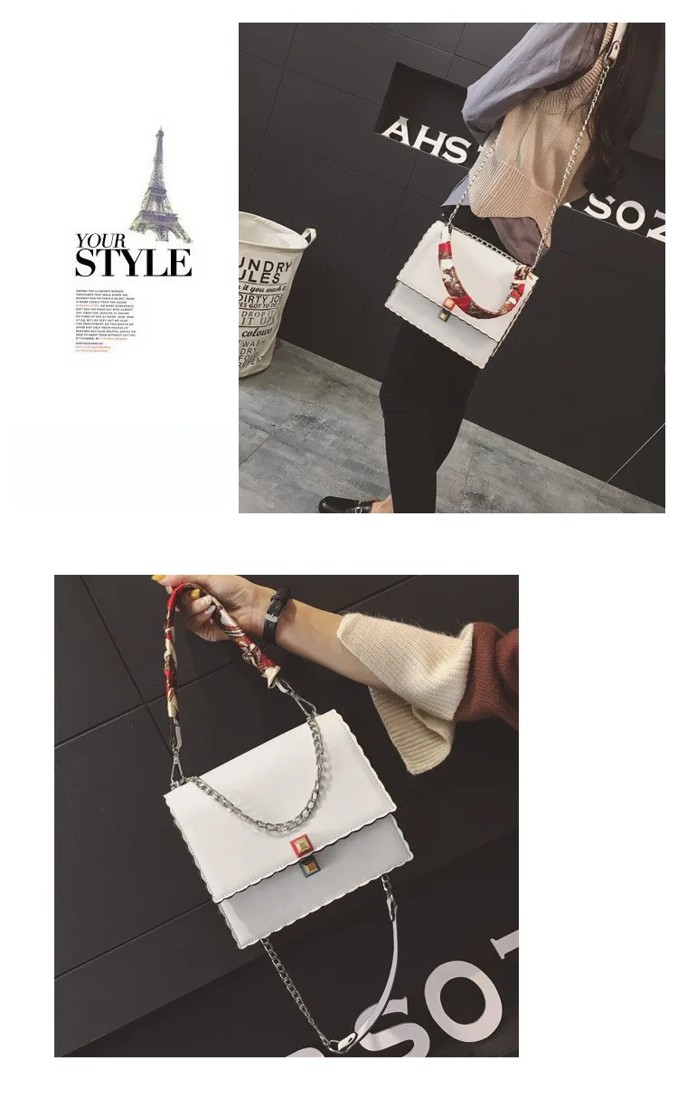 2 Women Handbags Autumn And Winter New Scarf Small Square Package Korean Fashion Multi-layer Packet Chain Shoulder Messenger Bag