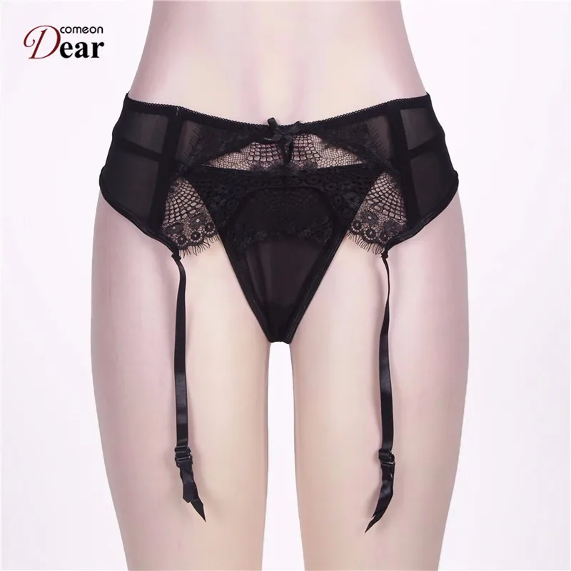 Comeondear Garter Belt Plus Size Lace Garter Panty Reggicalze Donna Sexy Garter Belt Lingerie Stocking For Women Belts Garter