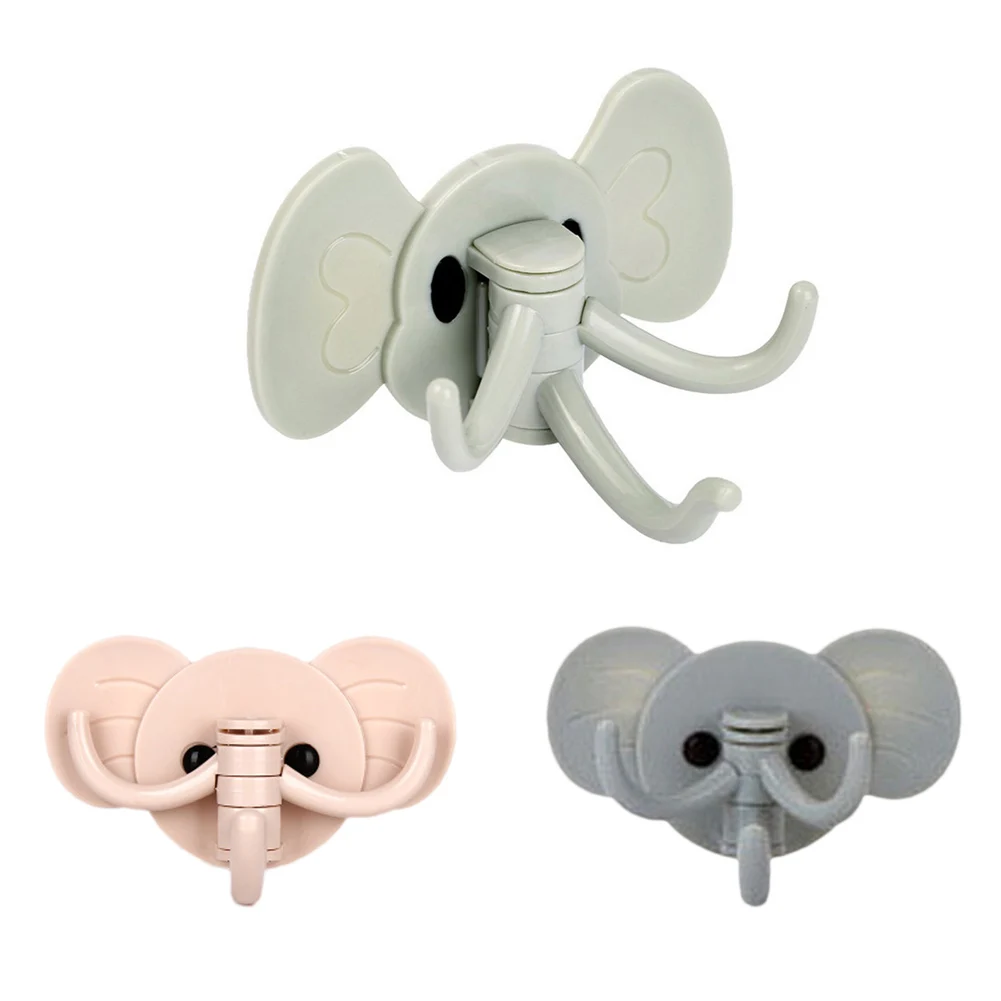 

1pcs Originality Lovely Elephant Cartoon Strong Self-Adhesive Wall Hook Hanger Bag Keys Bathroom Kitchen Sticky Towel Holder