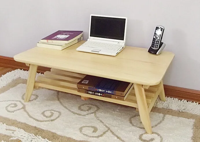 Modern Sofa Table Folding Leg Rectangle 75cm Living Room Furniture Modern Sofa Table Folding Leg Rectangle 75cm Living Room Furniture Solid Wood Anese Center 2 Colors Wooden Laptop In Coffee Tables From