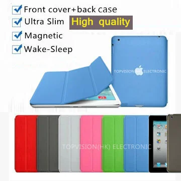 

original style transparent hard back+leather magnetic case for apple ipad pro 9.7 smart cover slim flip thin protective case