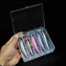 Прочный пластиковый рыболовный крючок приманки снасти ящик для хранения Контейнер 5 отсеков прозрачные рыболовные инструменты 13,5*9*2,7 см