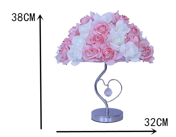 Креативная Европейская Хрустальная настольная лампа с цветком розы, ночник, прикроватная лампа для дома, свадьбы, вечеринки, Декор, внутреннее освещение
