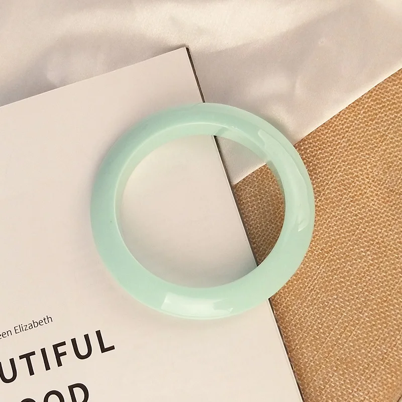 Trendy Resin Cuff Fashion Bracelet Bangles for Women Thin Geometric Acrylic Big Bracelets Simple Charm Wedding Gifts New Jewelry (4)