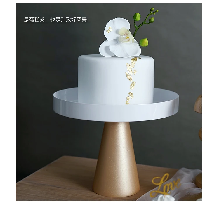 Resin Sweet Wedding Cake Table Decoration Candlestick Food Dessert Donuts Cupcake Display Mirror Tray Plates for Cooking Tools