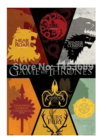 Game Of Thrones Poster Wall Paper Home Decor Movie Poster Customized